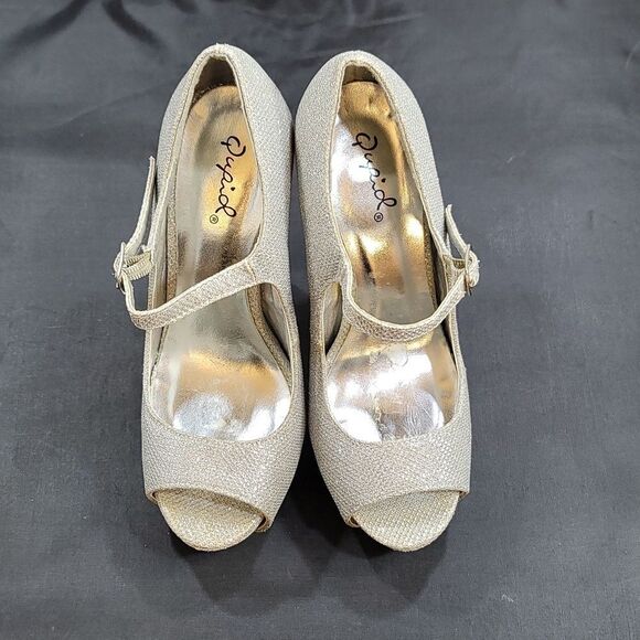 QUPID PEEP TOE HIGH HEEL STILETTOS WOMEN"S PUMP - Picture 3 of 13